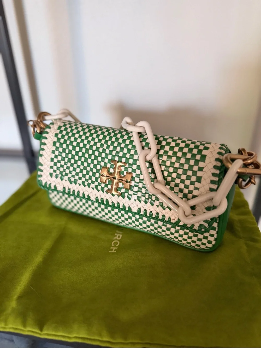 Tory Burch Kira Woven Convertible Should Bag
